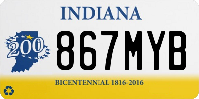 IN license plate 867MYB