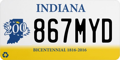 IN license plate 867MYD