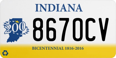IN license plate 867OCV