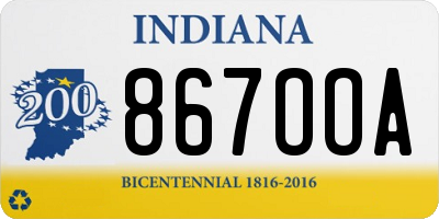 IN license plate 867OOA