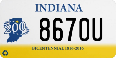 IN license plate 867OU