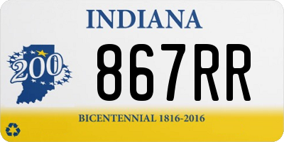 IN license plate 867RR