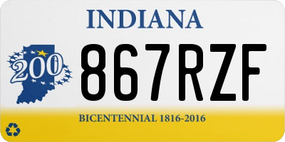 IN license plate 867RZF