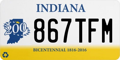 IN license plate 867TFM