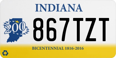IN license plate 867TZT