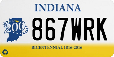 IN license plate 867WRK