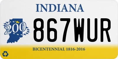 IN license plate 867WUR