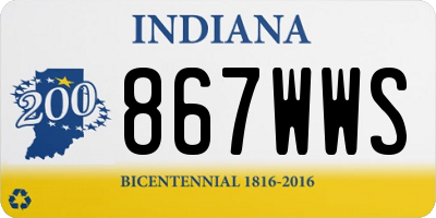 IN license plate 867WWS
