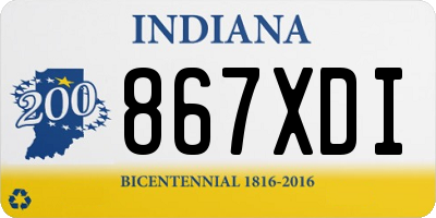 IN license plate 867XDI