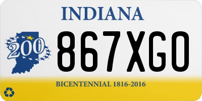 IN license plate 867XGO