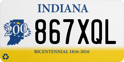 IN license plate 867XQL