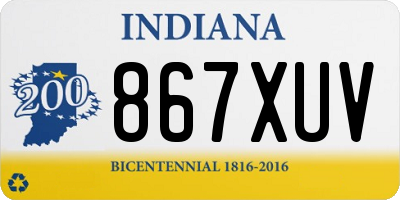 IN license plate 867XUV
