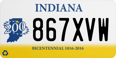 IN license plate 867XVW