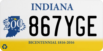 IN license plate 867YGE