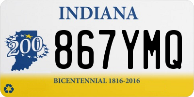 IN license plate 867YMQ
