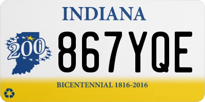 IN license plate 867YQE