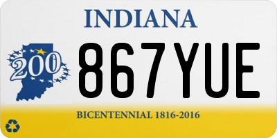 IN license plate 867YUE