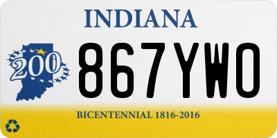IN license plate 867YWO