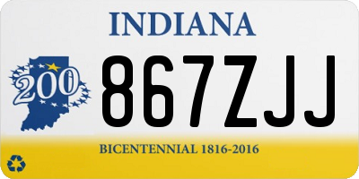 IN license plate 867ZJJ