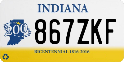 IN license plate 867ZKF