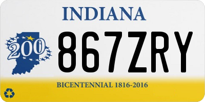 IN license plate 867ZRY
