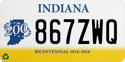 IN license plate 867ZWQ