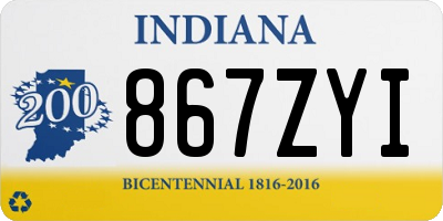 IN license plate 867ZYI