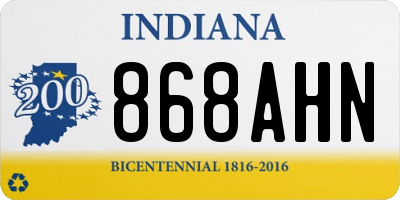 IN license plate 868AHN