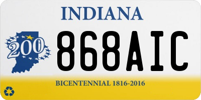IN license plate 868AIC