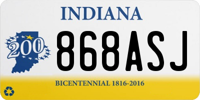 IN license plate 868ASJ
