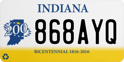 IN license plate 868AYQ
