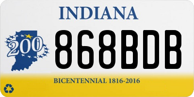 IN license plate 868BDB