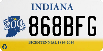 IN license plate 868BFG