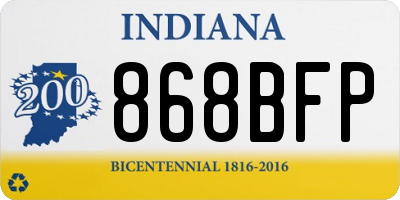 IN license plate 868BFP