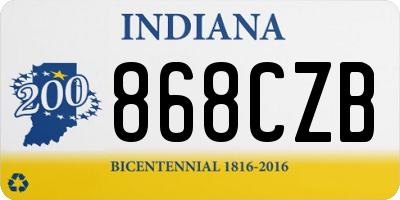 IN license plate 868CZB