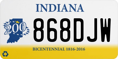 IN license plate 868DJW