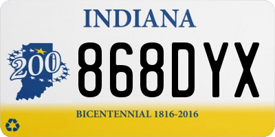 IN license plate 868DYX