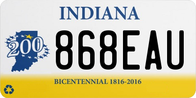 IN license plate 868EAU