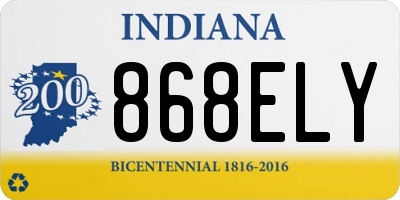IN license plate 868ELY