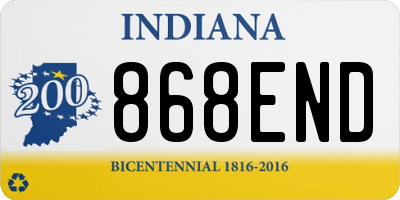 IN license plate 868END