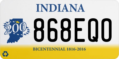 IN license plate 868EQO