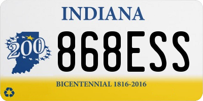 IN license plate 868ESS