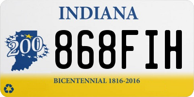 IN license plate 868FIH