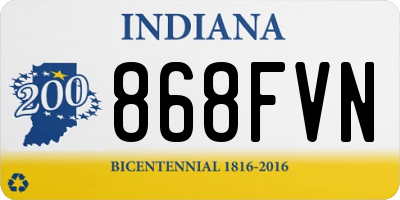 IN license plate 868FVN