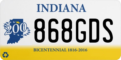 IN license plate 868GDS