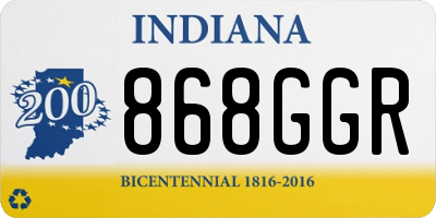 IN license plate 868GGR