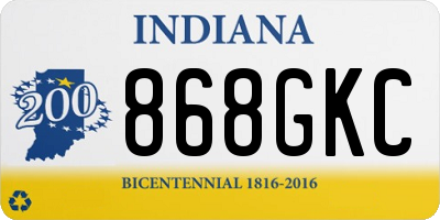 IN license plate 868GKC