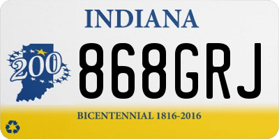 IN license plate 868GRJ