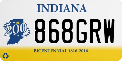 IN license plate 868GRW