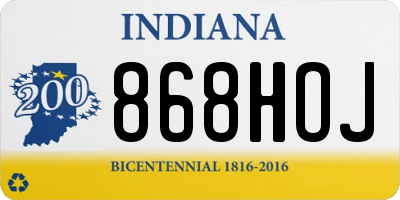 IN license plate 868HOJ